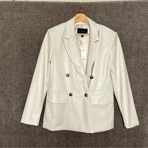 Banana Republic Blazer Cream Double-Breasted Size XS